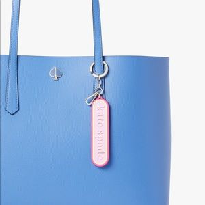KATE SPADE Large Pink Logo Key Fob Chain
